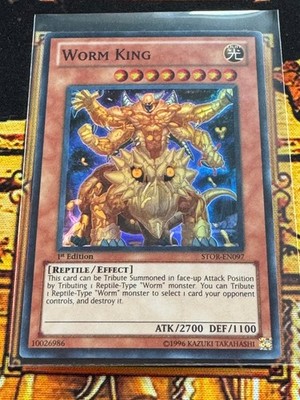 Mint Super Rare Worm King STOR-EN097 Storm of Ragnarok 1st Edition