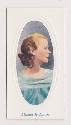 Elizabeth Allan 1936 Godfrey Phillips Screen Stars Embossed Tobacco Card #5