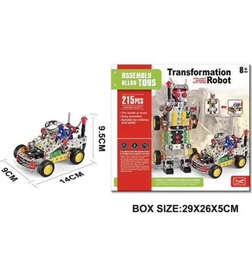 Transformation Robot Car Model Kit Toys DIY NEW Children Adults 215pcs & Tools