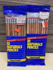 2x Vintage Faber Castell Naturals Real Wood Pencils Pack of 10 No. 2 Made In USA