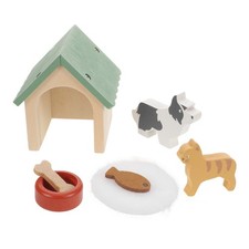 Pet Simulation Feeding Set Dog House for Small Dogs Doll Decoration