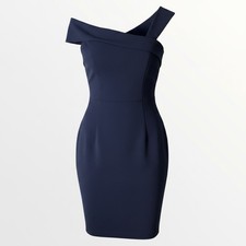 NWT Vince Camuto Asymmetrical Off One Shoulder Sheath Dress SZ 8 #271