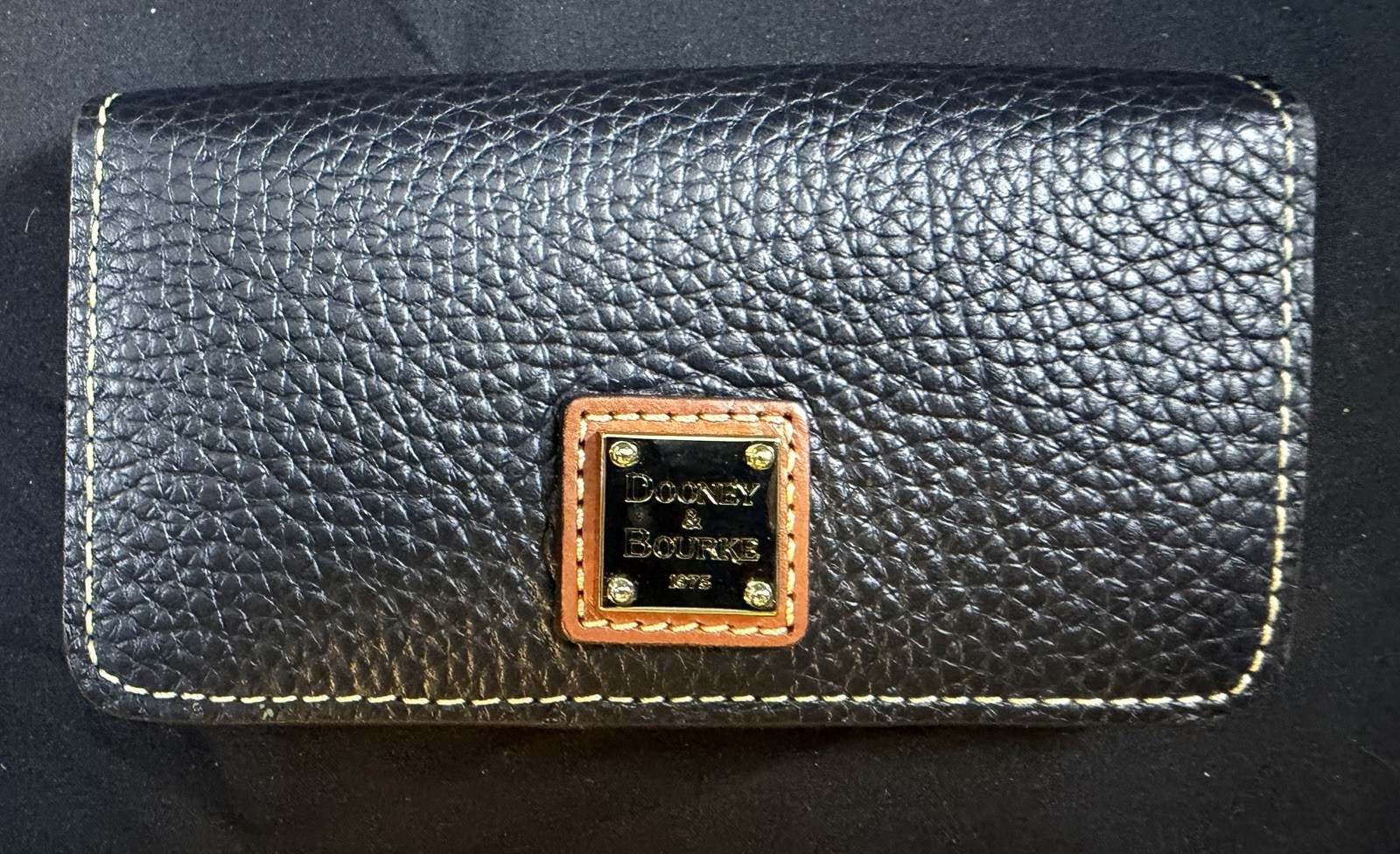 Dooney & Bourke Gretta Fey Card Wallet Small  Pebbled Leather