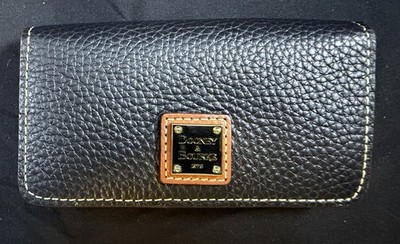 Dooney & Bourke Gretta Fey Card Wallet Small  Pebbled Leather
