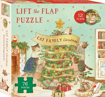 Cat Family Christmas Lift-The-Flap Puzzle, Eunyoung Seo