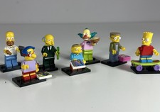 7 Lot Lego Simpsons Minifigures Krusty Mr Burns Ralph Bart Homer Milhouse Smithe