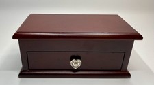 BRIGHTON It's a Keeper Wooden Brown Wood Jewelry Box