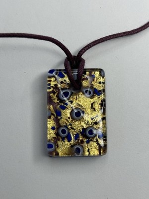 Antica Murrina Venezia Italienische Glas Halskette 14k Gold Verschluss Evil Eye Seil Anhänger