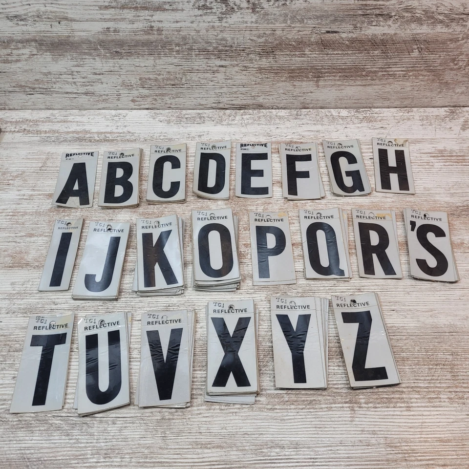 Vintage NOS Large Lot  Reflectives Letters Numbers TCI 4.7 Lbs - Image 4 of 4