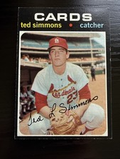 1971 Topps Ted Simmons RC Rookie Card EX-NM #117. rookie card picture