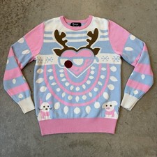 Thomas Sanders Holiday Ugly Christmas Sweater Reindeer Santa Snow Size Small