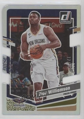 2023-24 Panini Donruss Gold Press Proof Die-Cut 17/25 Zion Williamson #122 n0c