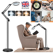 10X Magnifying Glass with Light and Stand LED Desk Lamp for Craft Hobby