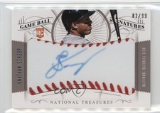 2014 Panini National Treasures Game Ball Signatures /99 Jonathan Schoop Auto 9l6