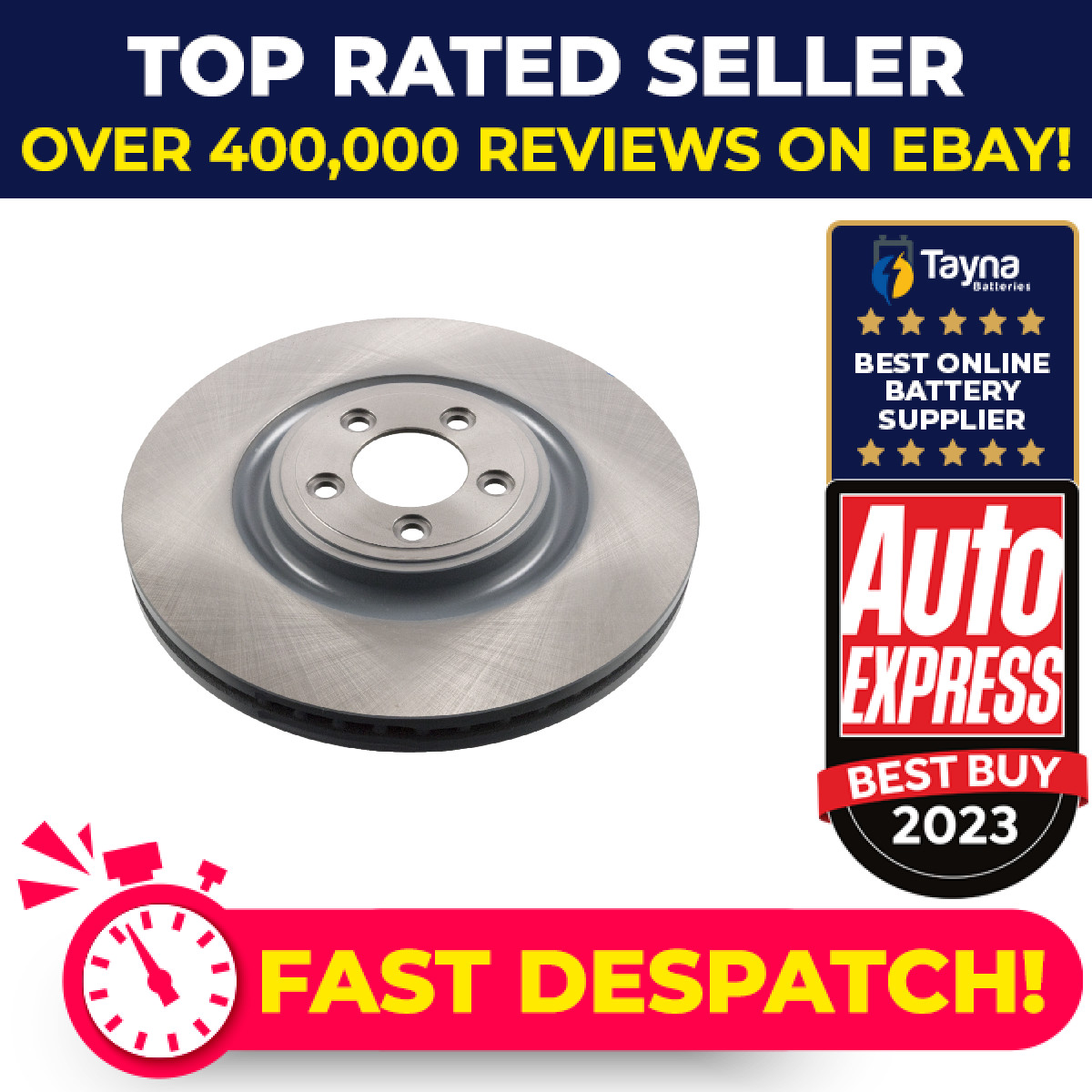 Brake Disc Single Vented fits JAGUAR XK8R X100 4.2 Front 02 to 06 355mm C2C25337