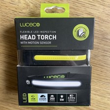 Luceco Head Torch Lamp PIR Motion Sensor Torch Rechargeable Hard Hat TATTY BOX