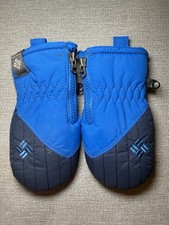 Columbia Infant Winter Mittens Size Small Blue Navy Insulated Zip Snow Gloves