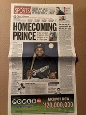 Detroit Free Press Prince Fielder HOMECOMING 2012 Detroit Tigers