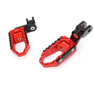 TOUR Front 40mm Lowering Foot Pegs Red For Razor RSF350 RSF650
