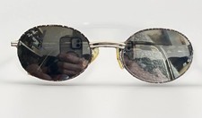 Ray-Ban/B L W2544 Silver Leopard Oval Vintage Sunglasses Brown Lenses