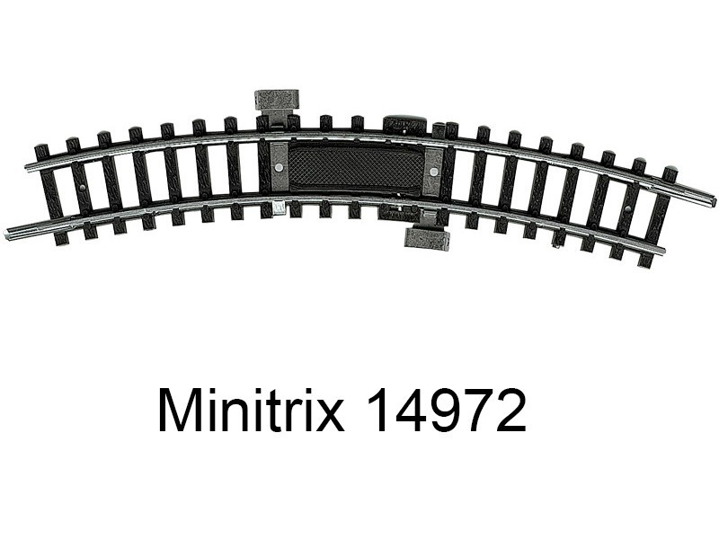 TRIX Rail courbe d'alimentation R1 30 degrés Minitrix - Trix 14972