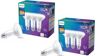LED 65W BR30 6-Pack Selectable White Multi-Cct 650 Lumen (7.2 = 65W) Dimmable Fr