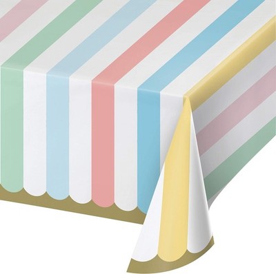 Creative Converting Pastel Celebrations Paper Tablecloth, 1 ct
