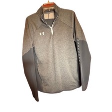 Under Armour ColdGear Men's Gray 1/4 Zip Pullover Athletic Jacket Size Small