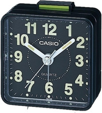 Casio Quarz Wecker TQ-140-1BEF Analog Alarm Leuchtzeiger Nachttisch Schwarz NEU