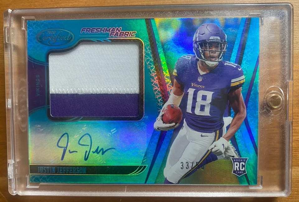 Justin Jefferson RPA /50 Freshman Fabric- 2020 Panini Certified - (RC Auto) #216 - Image 2 of 3
