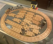 Thomas and Friends Railway Wooden Track And Train Lot.