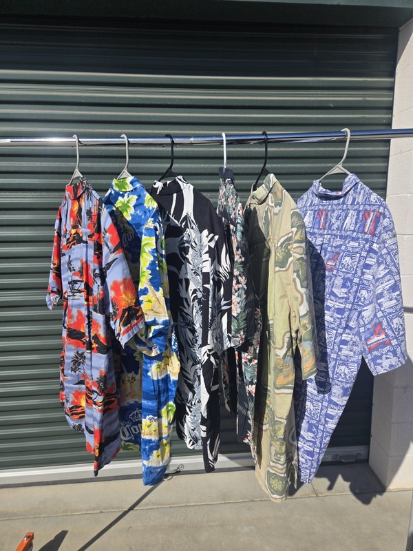 Vintage Lot of 6 Men's Hawaiian Aloha Shirts Size XL-XXL m005