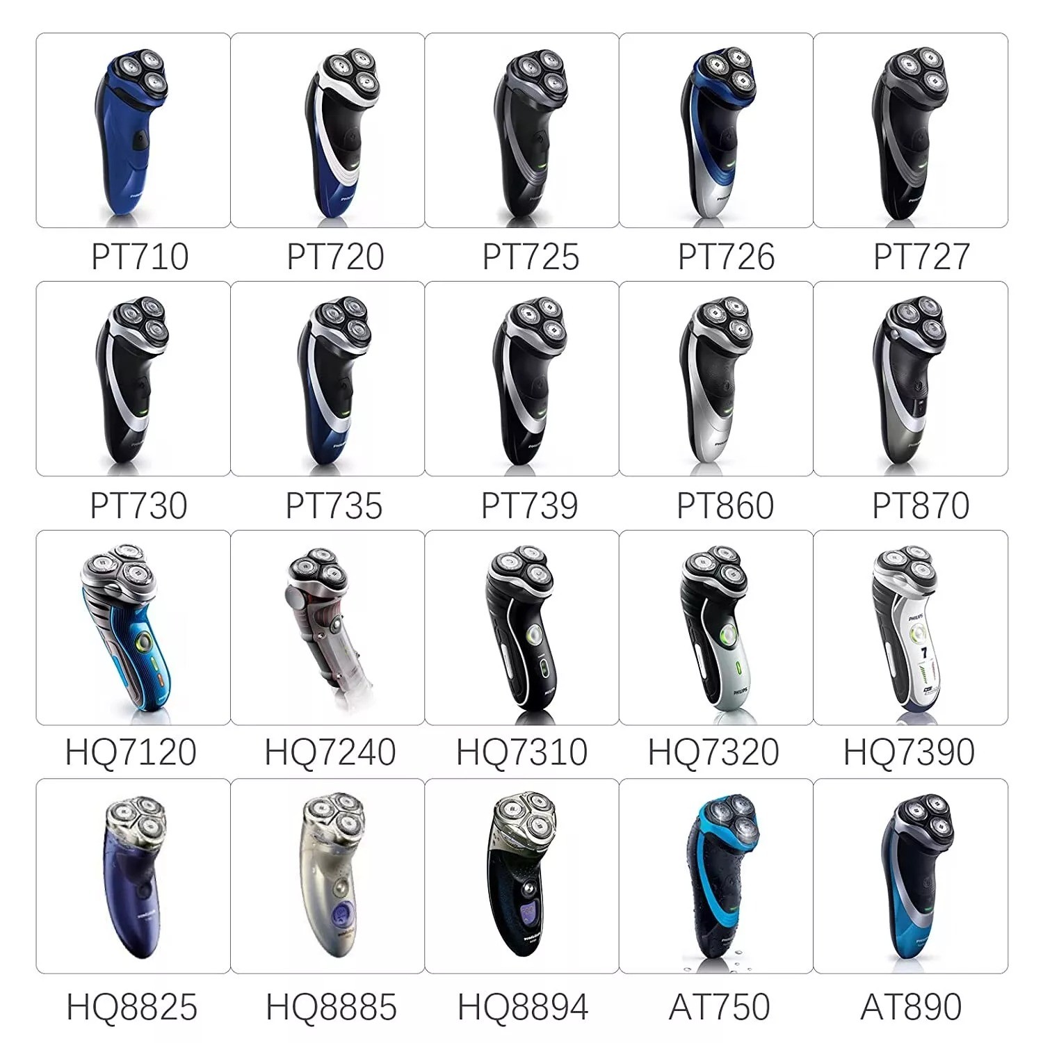 3x HQ8 Shaver Head For Philips Norelco 7310XL 7315XL 7325XL 7340XL 7345XL 7350XL
