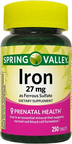 Convergence Spring Valley Iron as Ferrous Sulfate Tablets Dietary... 
