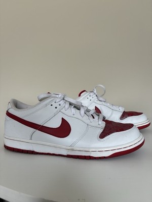 NIKE Women's Dunk Low Rose 2007 White Varsity Red 309324-168 Rare Size 12