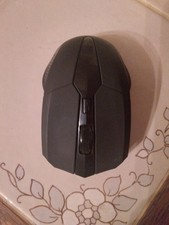 Black USB Wireless Optical Erganomic Mouse with Receiver and Batteries