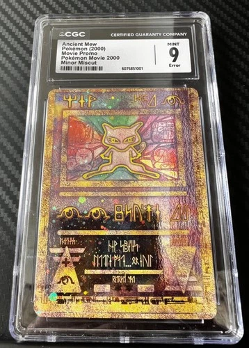 Pokemon Ancient Mew Movie 2000 Promo Minor Miscut Error CGC 9 Mint