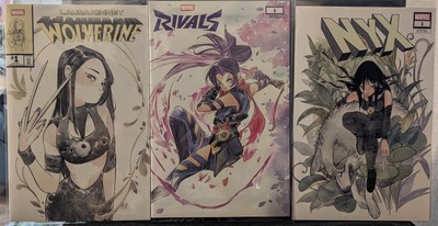 MARVEL RIVALS NYX & LAURA KINNEY WOLVERINE #1 C2E2 PEACH MOMOKO VARIANTS