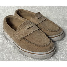 Janie and Jack Tan Suede Penny Loafer Sneaker Shoes - Toddler Size 9