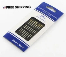 12x Self-Threading Sewing Needles 3 Sizes 6/12 Golden Eye Hand Repair Craft