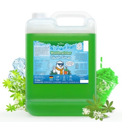 Belissia Slush Eis Sirup 5L Konzentrat - Waldmeister - für Slush-Eis & Wasserei