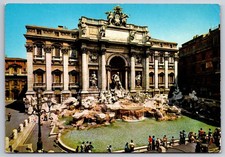 Rome Italy Postcard Trevi Fountain Italian Landmark Unposted