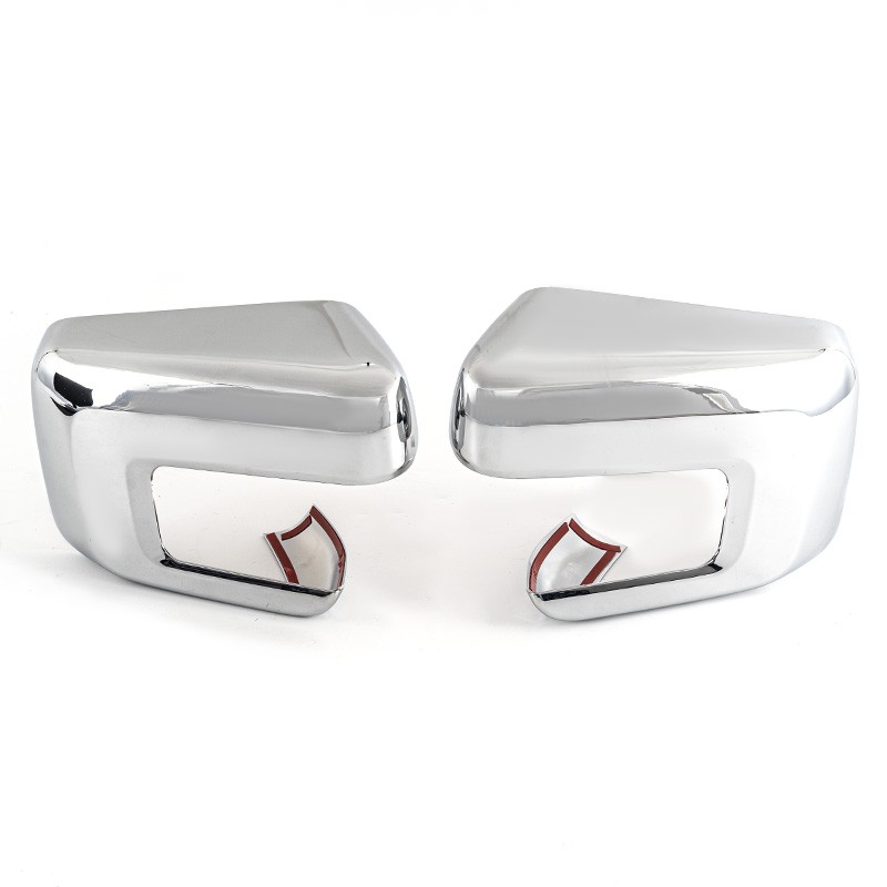 2X Side Mirror Covers Overlay With Turn Signal For 2021+ Ford F150 F-150 Chrome