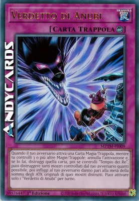 URTEIL DES ANUBI   (Verdict Of Anubis)   Ultra R   MZTM IT009   1Ed   Yugioh!