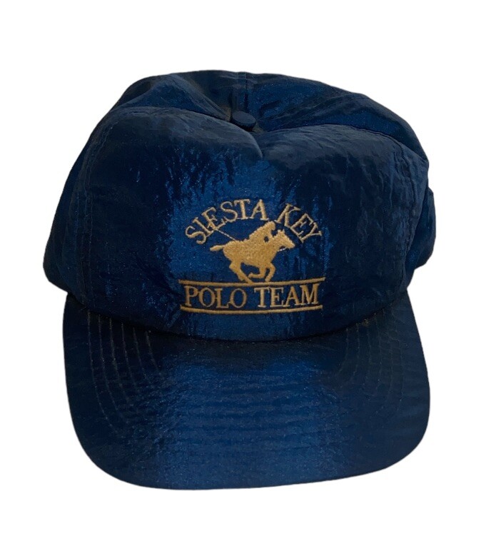 Sarasota Polo Club Vintage SnapBack Trucker Hat Siesta Key Blue Gold Medal