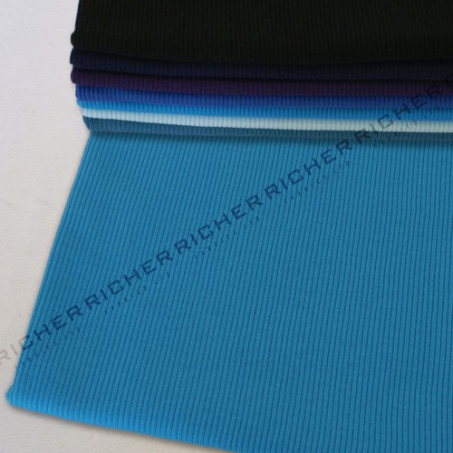 100% Knitted Cotton 2x2 Stretch Rib Babywear Sleepwear Jersey Fabric UK Product - Picture 5 of 52