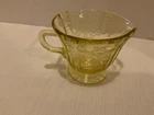 Vintage Madrid Amber Yellow Federal Depression Glass Creamer Small Pitcher