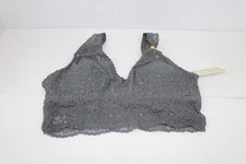 BRAND NEW Kohl's SO Bras: Lace Plunge Bralette Grey Size S