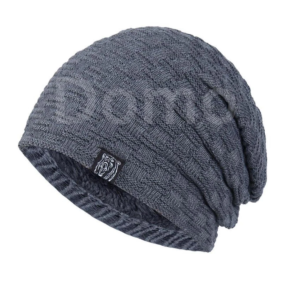 WINTER Beanie Hat Slouch Mens Ladies WOOLLY thermal Insulation Knit UNISEX SOFT - Image 3 of 4