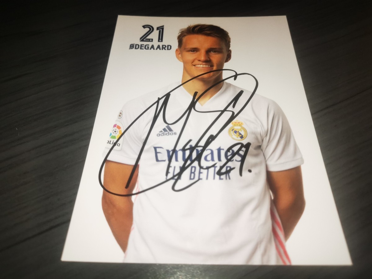 martin odegaard hand signed Real Madrid Club autograph card | eBay